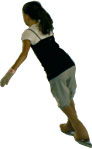 Jeune fille en train de patiner