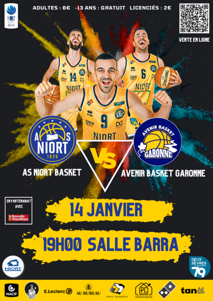 Basket : AS Niort Vs Avenir Basket Garonne