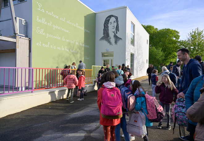 Inauguration des travaux a l?ecole Georges Sand