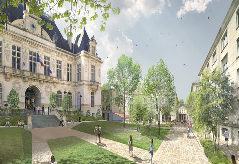 image de synthese du projet d?amenagement de la place Martin-Bastard.