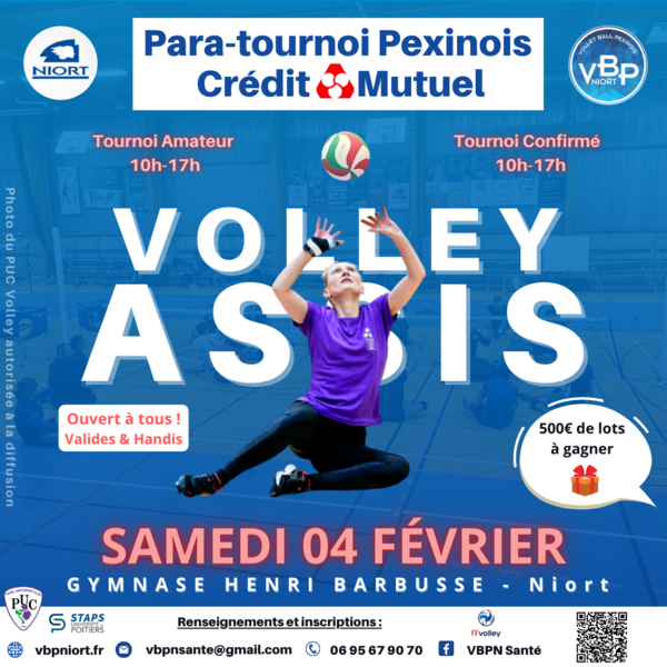 Découvrez le volley assis avec le Volley-Ball Pexinois