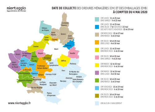 Calendrier Poubelle Niort 2023 Déchets Ménagers : Un Dispositif Amélioré Des Collectes À Partir Du 2 Mai