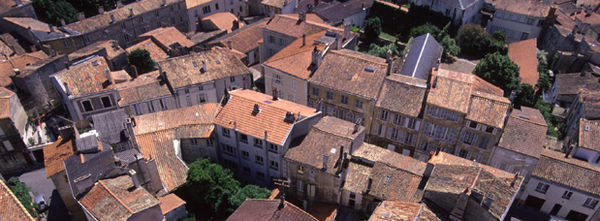 Vue aérienne du centre-ville de Niort