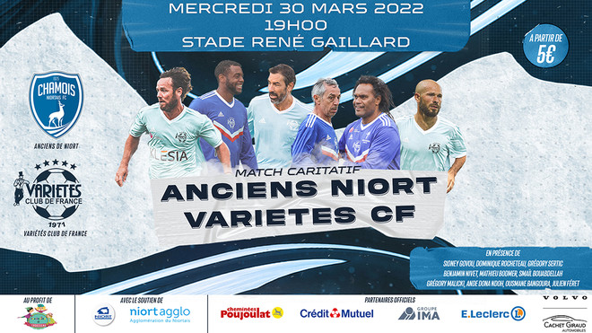Football : Chamois niortais légendes vs Variétés club de France