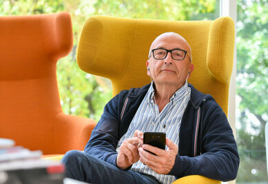 Portrait de Jean-Claude Maillard president de l'association Jazz a Niort