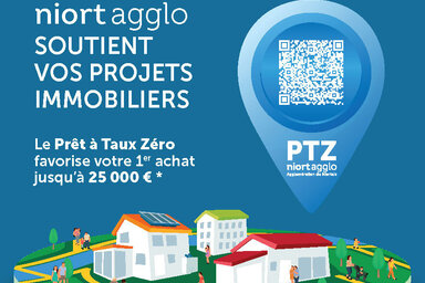 Niort Agglo propose le Prêt à Taux Zéro jusqu'à 25 000 € pour primo-accédants – contact : 05 49 28 08 08