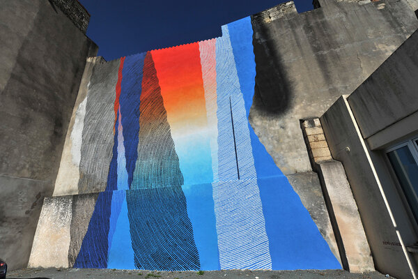 Oeuvre réalisée en 2014, 8 rue Rochette. Crédit : Bruno Derbord