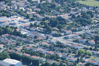 Vue aerienne d'Echire