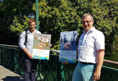 Thibault Hébrard, adjoint au maire en charge notamment du développement durable, de l’environnement, de la santé et Philippe Terrassin adjoint au maire, en charge des quartiers et de la vie participative. 