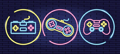 video game neon video game neon