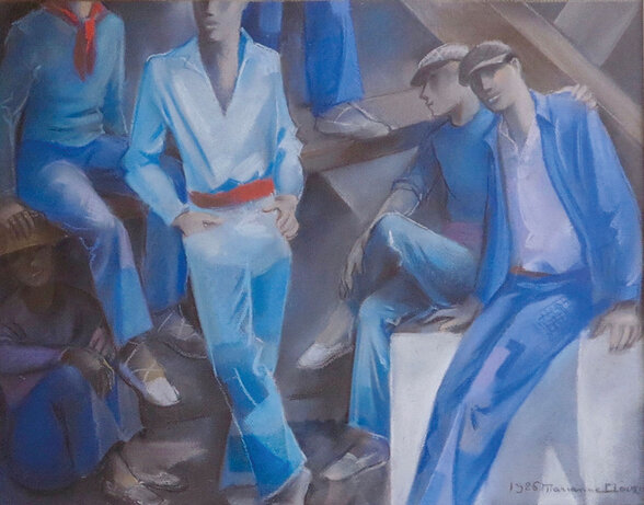 Le repos des maçons, 1926, Collection Musée Bernard d’Agesci - Agrandir l'image, fenêtre modale