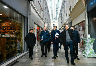 Visite du prefet Rollon Mouchel-Blaisot, directeur du programme Coeur de ville