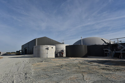 L'usine de méthanisation de Déméter Energies Photo Bruno Derbord L'usine de méthanisation de Déméter Energies Photo Bruno Derbord