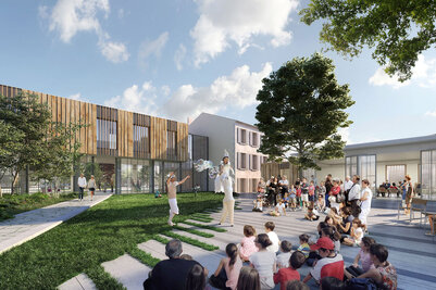 La cour intérieure devenue square ©YAM & A+R Paysages