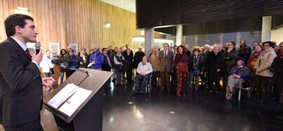 Exposition Chamoiserie et ganterie, lors de l'inauguration officielle présidée par Jérôme Baloge ©Bruno Derbord Exposition Chamoiserie et ganterie, lors de l'inauguration officielle présidée par Jérôme Baloge ©Bruno Derbord