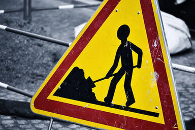 Panneau chantier voirie@Fotolia