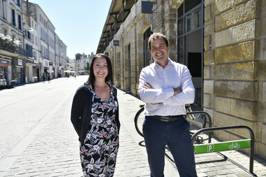 Audrey Mlynarz et Guillaume Casse del?office du commerce sur le territoire de la CAN