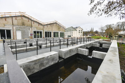 Visite du chantier de Port Boinot en présence du maire