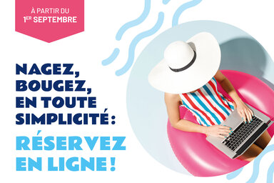 Affiche Les piscines Niort Agglo : réservez tickets, cartes et activités en ligne dès le 1er septembre