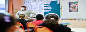 Intervention de Pierre Renverseau comedien et realisateur pour la realisation d?un film avec les ecoliers de CM2 de l?ecole Jules-Ferry